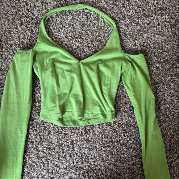 Princess Polly Lime Green Crop Top - Picture 2 of 4